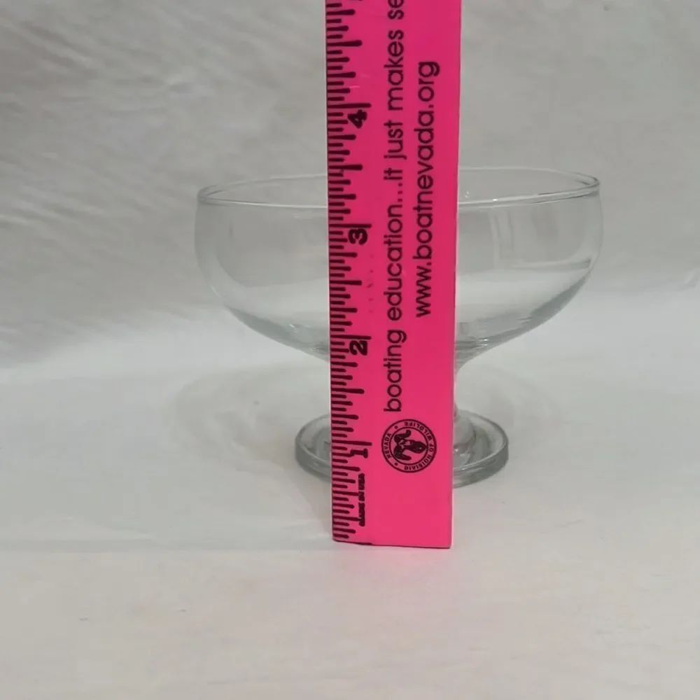 Classics Ambrosia Cups Durable Clear Glass Set Of 4 Footed Dessert Ice Cream - Picture 6 of 6
